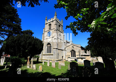 Summer, St John's church, Baston Village, Lincolnshire, England, UK Stock Photo