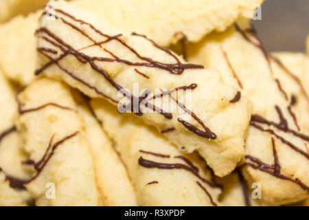 the christmas bakery - biscuit with chocolate Stock Photo