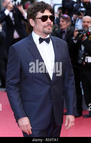 CANNES, FRANCE – MAY 15, 2018: Benicio Del Toro walks the 'Solo: A Star Wars Story ' red carpet at the 71st Festival de Cannes (Photo Mickael Chavet) Stock Photo