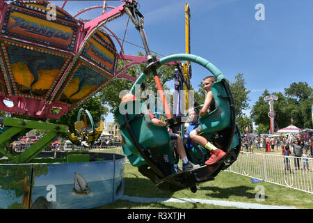 Carnival ride, Emmett Cherry Festival, Emmett, Idaho, USA Stock Photo