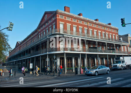 USA, Louisiana, New Orleans, French Quarter, St. Peter Pontalba Buildings Stock Photo