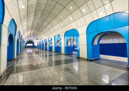 Metro Station in Almaty, Kazakhstan, taken in August 2018 taken in hdr Stock Photo