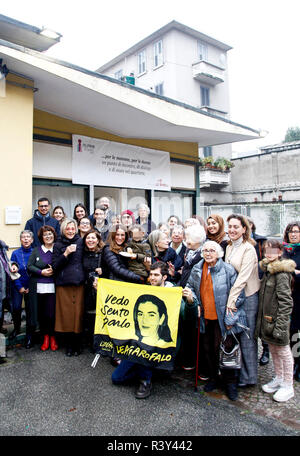Foto LaPresse - Mourad Balti Touati 24/11/2018 Milano (Ita) - via varesina  66 Cronaca Intitolazione a Lea Garofalo del bene confiscato alla mafia in  via varesina al civico 66 gestito da Mamme