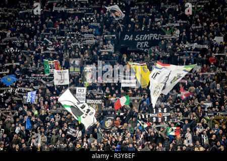 Allianz Stadium, Turin, Italy. 24th Nov, 2018. Serie A football, Juventus versus SPAL; the supporters of Juventus Credit: Action Plus Sports/Alamy Live News Stock Photo