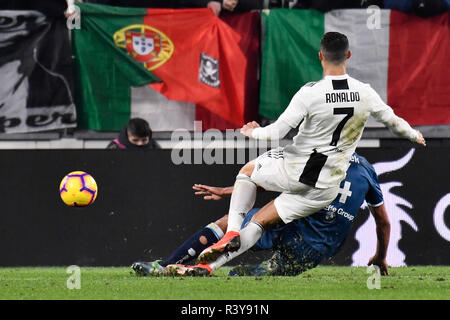 Turin, Italy. 24th Nov 2018. Cristiano Ronaldo of Juventus FC during the Serie A football match between Juventus FC and SPAL at Allianz Stadium on 24th November, 2018 in Turin, Italy. Credit: FABIO PETROSINO/Alamy Live News Stock Photo