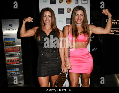 Twin sister's Lucy West and Jennifer West is a bodybuilder attends a