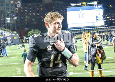 Nashville. 24th Nov, 2018. Kyle Shurmur (14) after the game between the Tennessee Volunteers and the Vanderbilt Commodores at Vanderbilt Stadium in Nashville. TN. Thomas McEwen/CSM/Alamy Live News Stock Photo