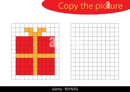 Copy The Picture Pixel Art Christmas Ball Cartoon Drawing