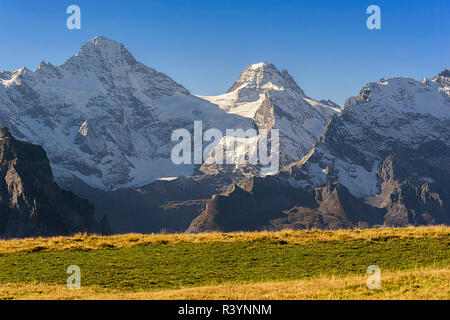 male mountain station view to the breithorn Stock Photo