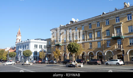 Town Hall square in Vilnius Lithuania Europe Stock Photo