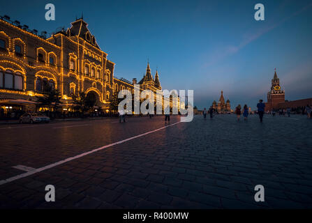 GUM department store, Red Square, Moscow, Russia Stock Photo