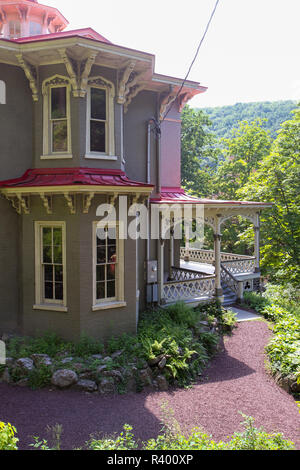 Detail, Asa Packer Mansion, Jim Thorpe, Pennsylvania, Usa Stock Photo