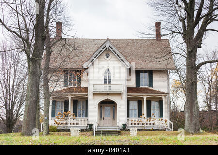 USA, Pennsylvania, Eckley, Eckley Miners Village, former mining village, Mine owners House (1861) Stock Photo