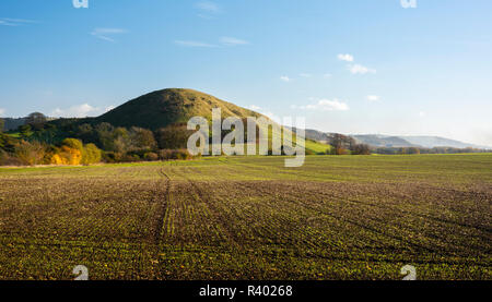 A view of Summerhouse Hill on the Kent Downs, part of the wider North Downs in the south of England. Stock Photo