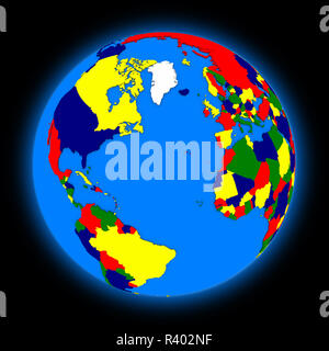 Northern hemisphere on planet Earth Stock Photo