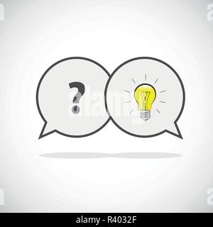 icon of communication question and idea vector illustration EPS10 Stock Vector