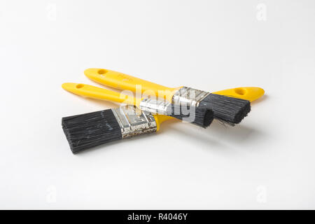 Used paint brushes Stock Photo