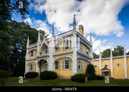 USA, Maine, Kennebunk, The Wedding Cake House, most photographed house in Maine Stock Photo