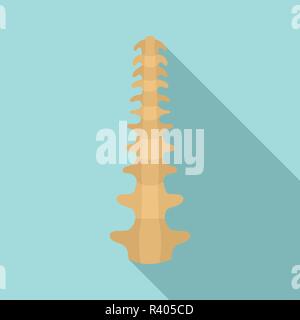 Human spine icon. Flat illustration of human spine vector icon for web design Stock Vector
