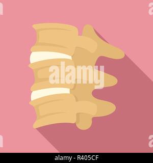 Spinal column discs icon. Flat illustration of spinal column discs ...