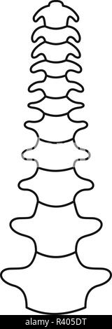 Human spine icon. Outline human spine vector icon for web design isolated on white background Stock Vector