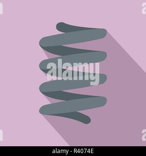 Car spring coil icon. Flat illustration of car spring coil vector icon for web design Stock Vector