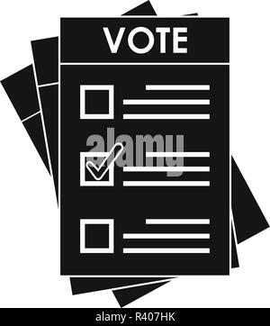Election paper icon. Simple illustration of election paper vector icon for web design isolated on white background Stock Vector