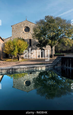 Abbaye du Thoronet, Basilique, 3e tombeau de la chretienté Provence verte dans le Var Stock Photo