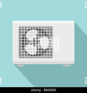 Outdoor conditioner fan icon. Flat illustration of outdoor conditioner fan vector icon for web design Stock Vector