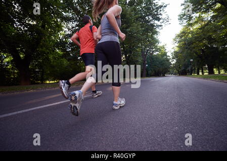 couple jogging Stock Photo