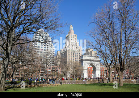 Washington Square Park, Greenwich Village, New York, USA Stock Photo