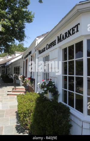 Village Coffee Market, Stony Brook Village Center, Stony Brook, Brookhaven, New York, Usa. Stock Photo