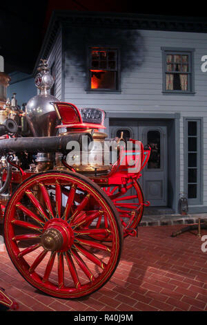 Steam Pumper (1874.) )Carriage House, Long Island Museum, Stony Brook, Brookhaven, New York, Usa. Stock Photo