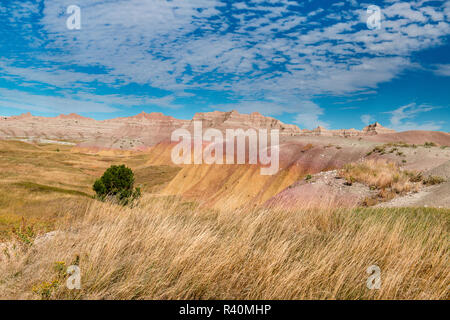 Yellow Mounds Area, Badlands National Park, South Dakota Stock Photo