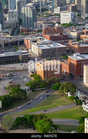 USA, Texas, Dallas. Downtown details, the road where President Kennedy was shot. Stock Photo