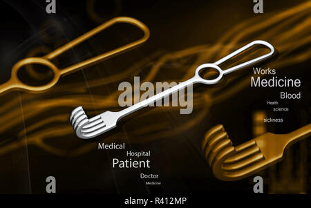 Medical Instrument Retractor Stock Photo