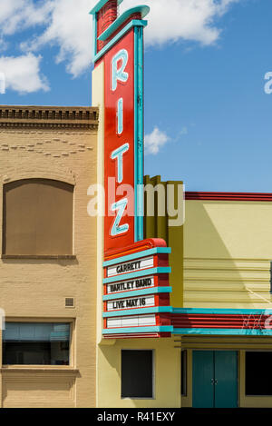 Ritz movie theater or cinema in Greenville, Alabama, USA showing art ...