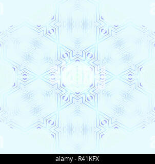 Abstract modern geometric background, seamless hexagon pattern in pastel blue and turquoise shades, shiny ice crystal Stock Photo