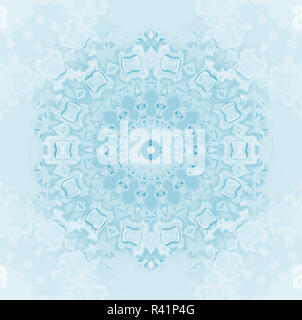 Abstract geometric background, seamless ornament pastel blue turquoise, ice crystal, delicate and gauzy Stock Photo