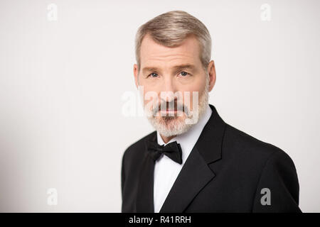Stylish entrepreneur in tuxedo Stock Photo