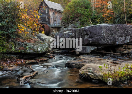 Grist Mill on glade Creek in Babcock State Park, West Virginia, USA Stock Photo