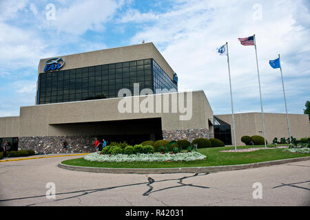 USA, Wisconsin, Oshkosh, AirVenture 2016, EAA Museum Building Stock Photo