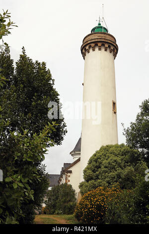 lighthouse in port-navalo on the gulf of morbihan Stock Photo