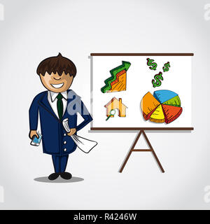 Bussinesman real estate presentation concept Stock Photo