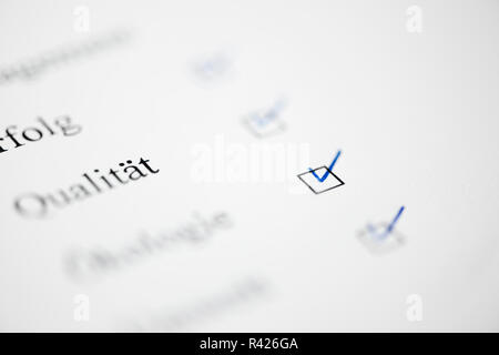 checkmark on page Stock Photo