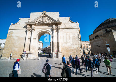 Porta Rudiae, Lecce, Italy Europe. Stock Photo