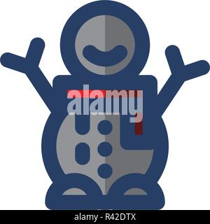 Snowman Icon Winter Template Vector Stock Vector