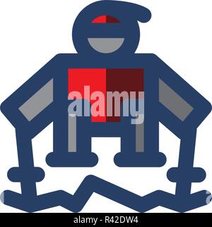 Ski Icon Winter Template Vector Stock Vector