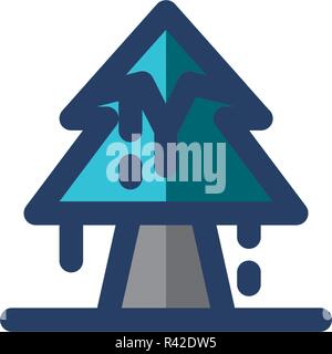 Tree Snow Icon Winter Template Vector Stock Vector