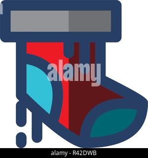 Socks Icon Winter Template Vector Stock Vector
